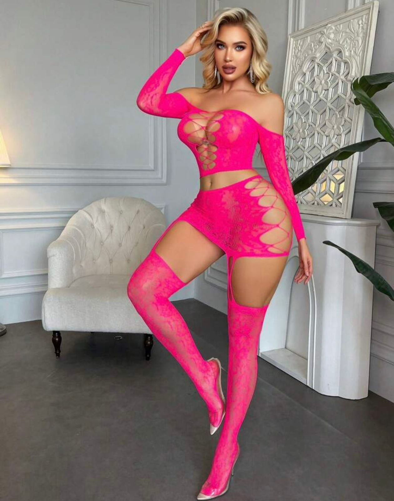 🤍🌸SEXY MALLA 3 PIEZAS🖤✨